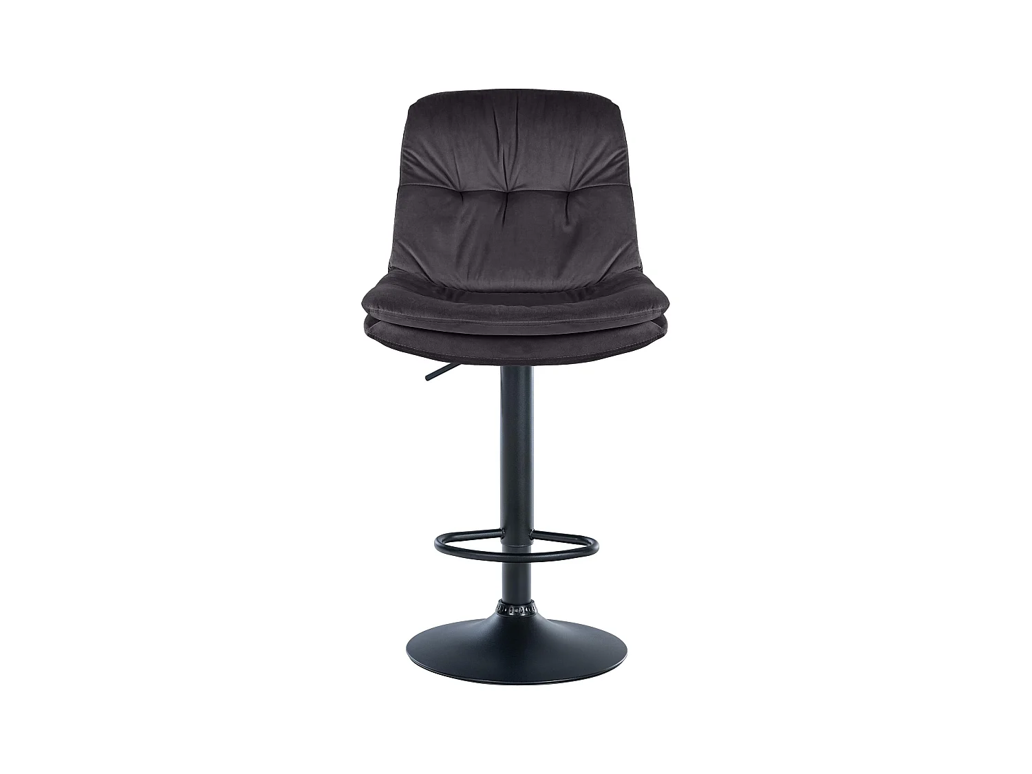 Tabouret de bar - Velours - Noir - Laurel