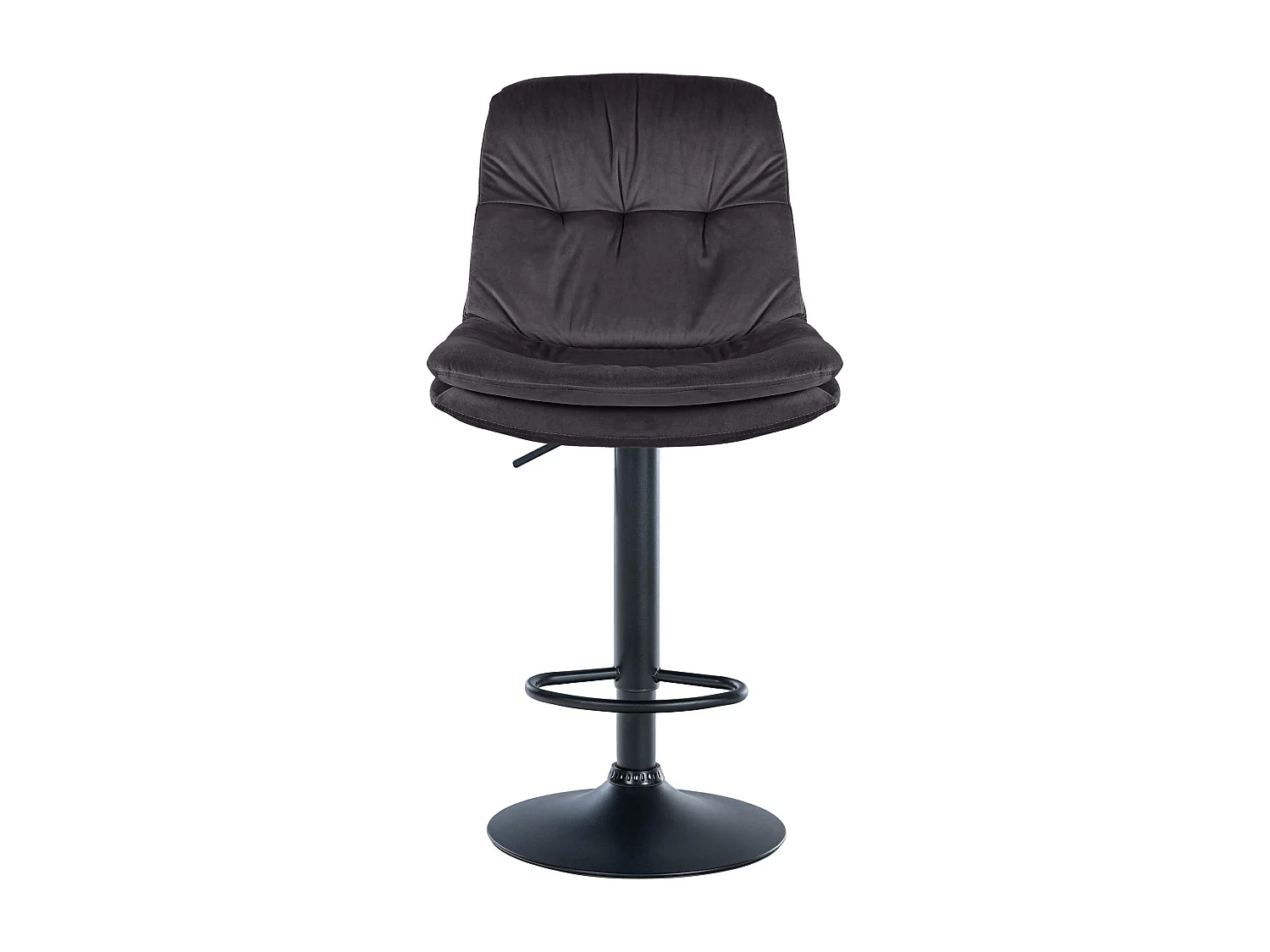 Tabouret de bar - Velours - Noir - Laurel