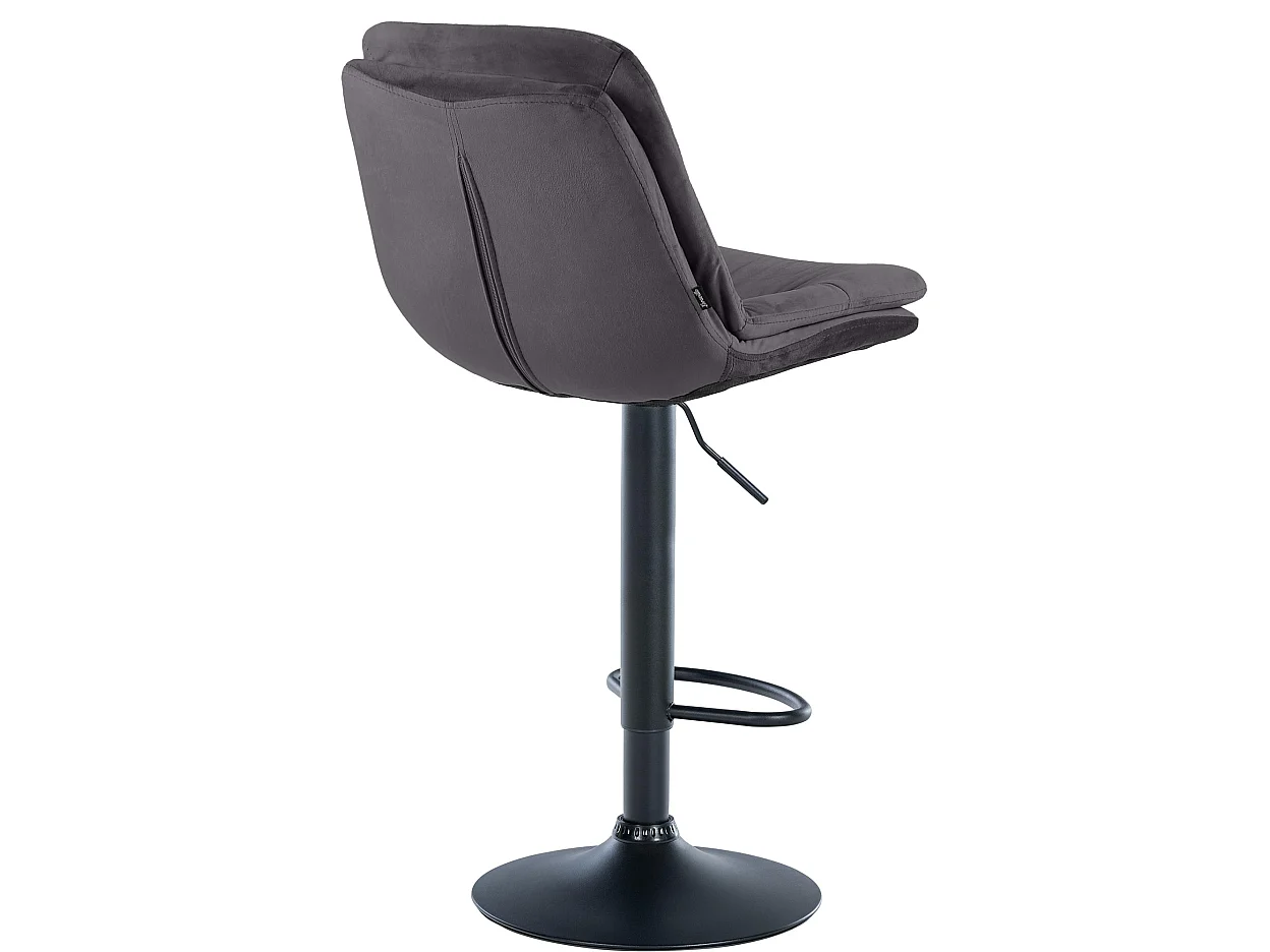 Tabouret de bar - Velours - Noir - Laurel