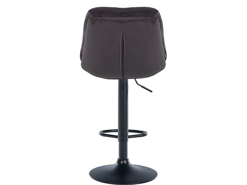 Tabouret de bar - Velours - Noir - Laurel