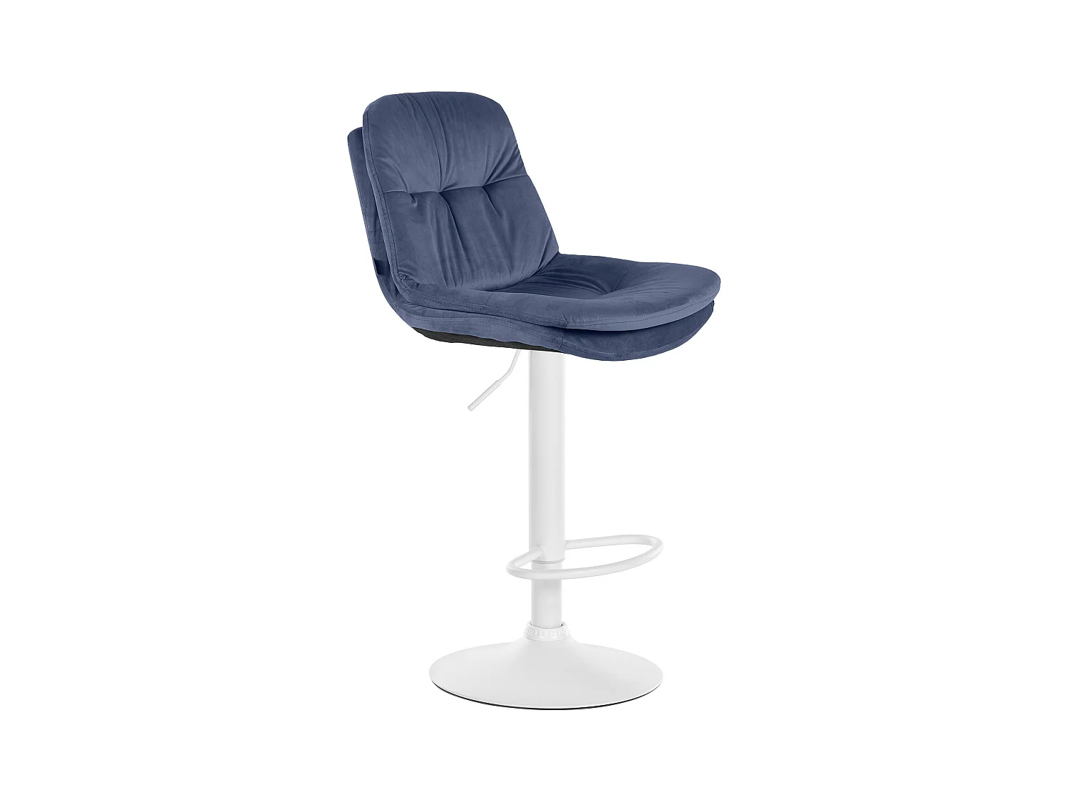 Tabouret de bar - Velours - Bleu - Laurel