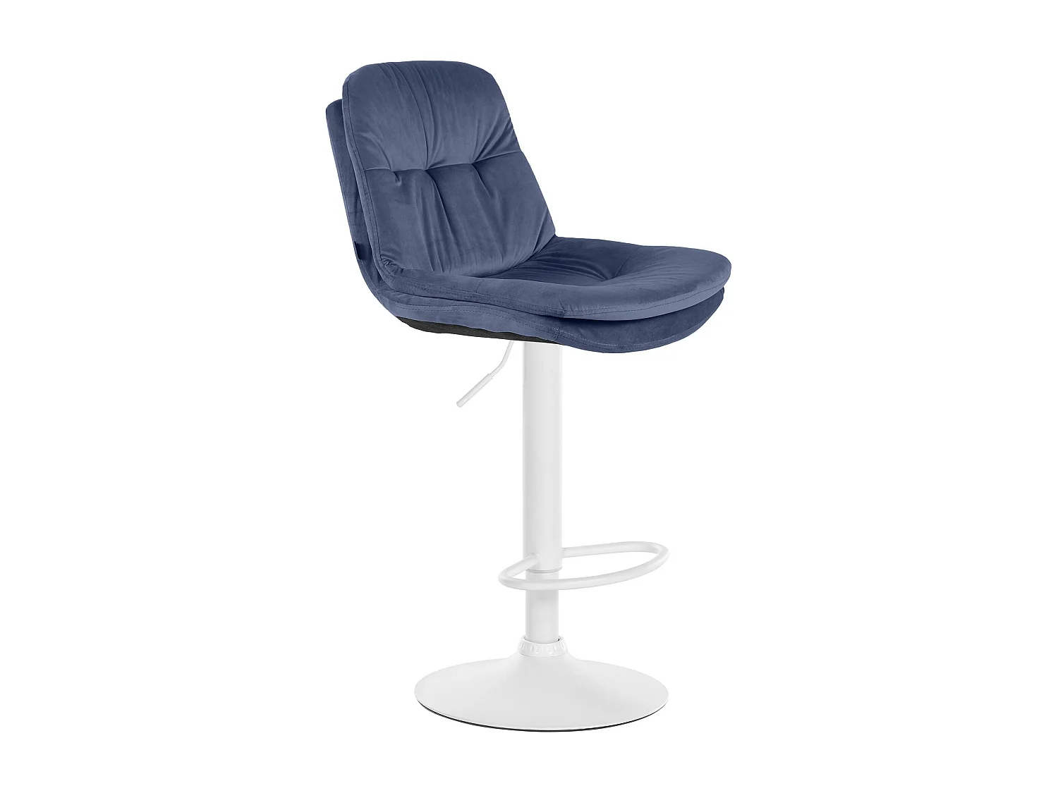 Tabouret de bar - Velours - Bleu - Laurel