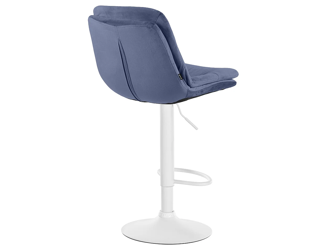 Tabouret de bar - Velours - Bleu - Laurel