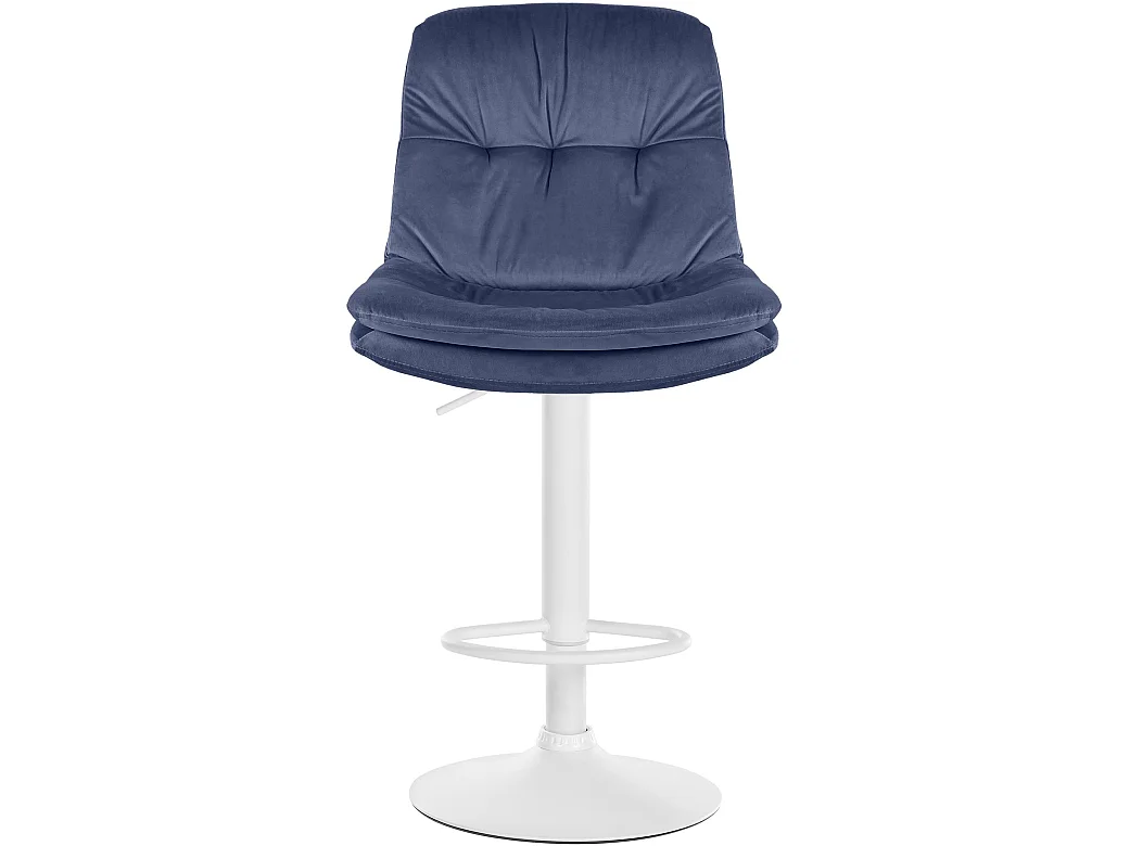 Tabouret de bar - Velours - Bleu - Laurel