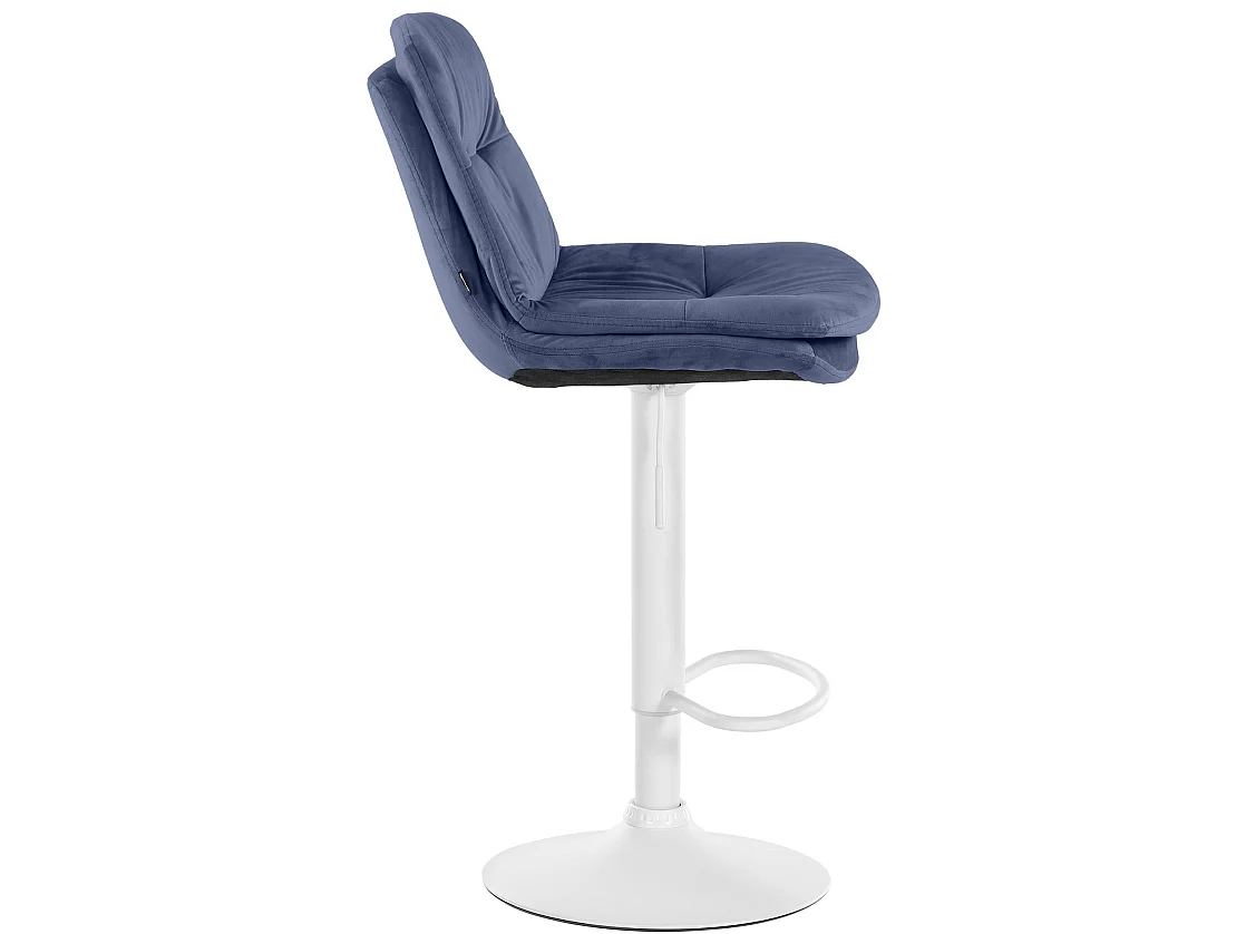 Tabouret de bar - Velours - Bleu - Laurel