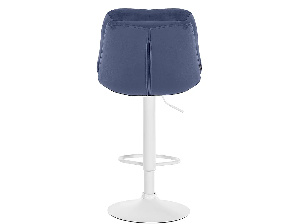 Tabouret de bar - Velours - Bleu - Laurel