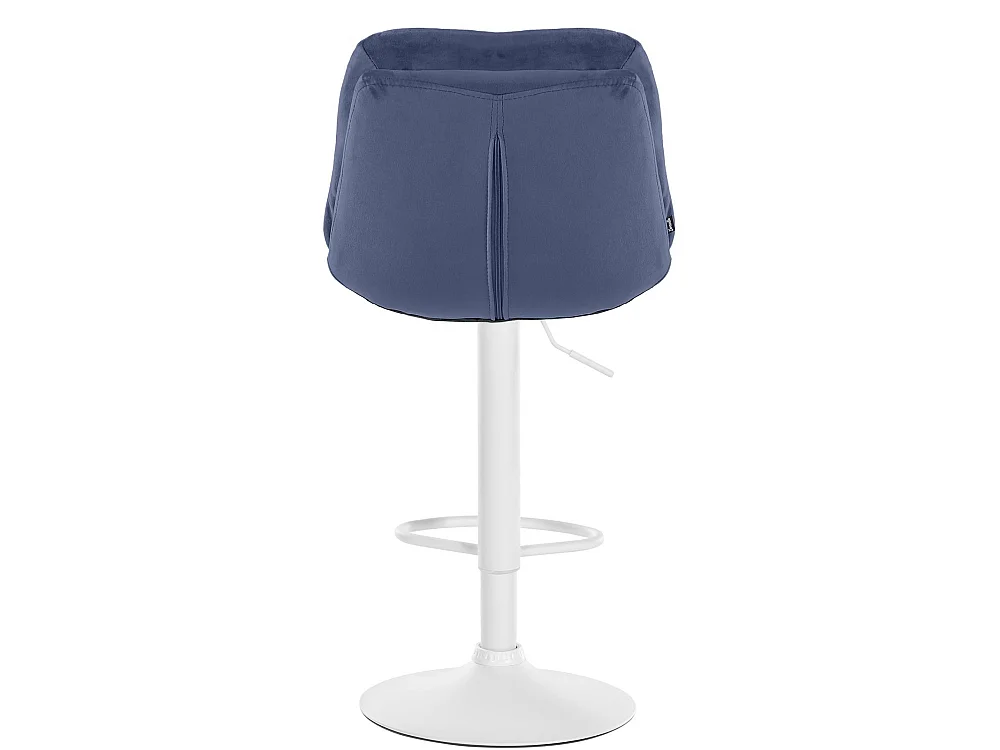 Tabouret de bar - Velours - Bleu - Laurel