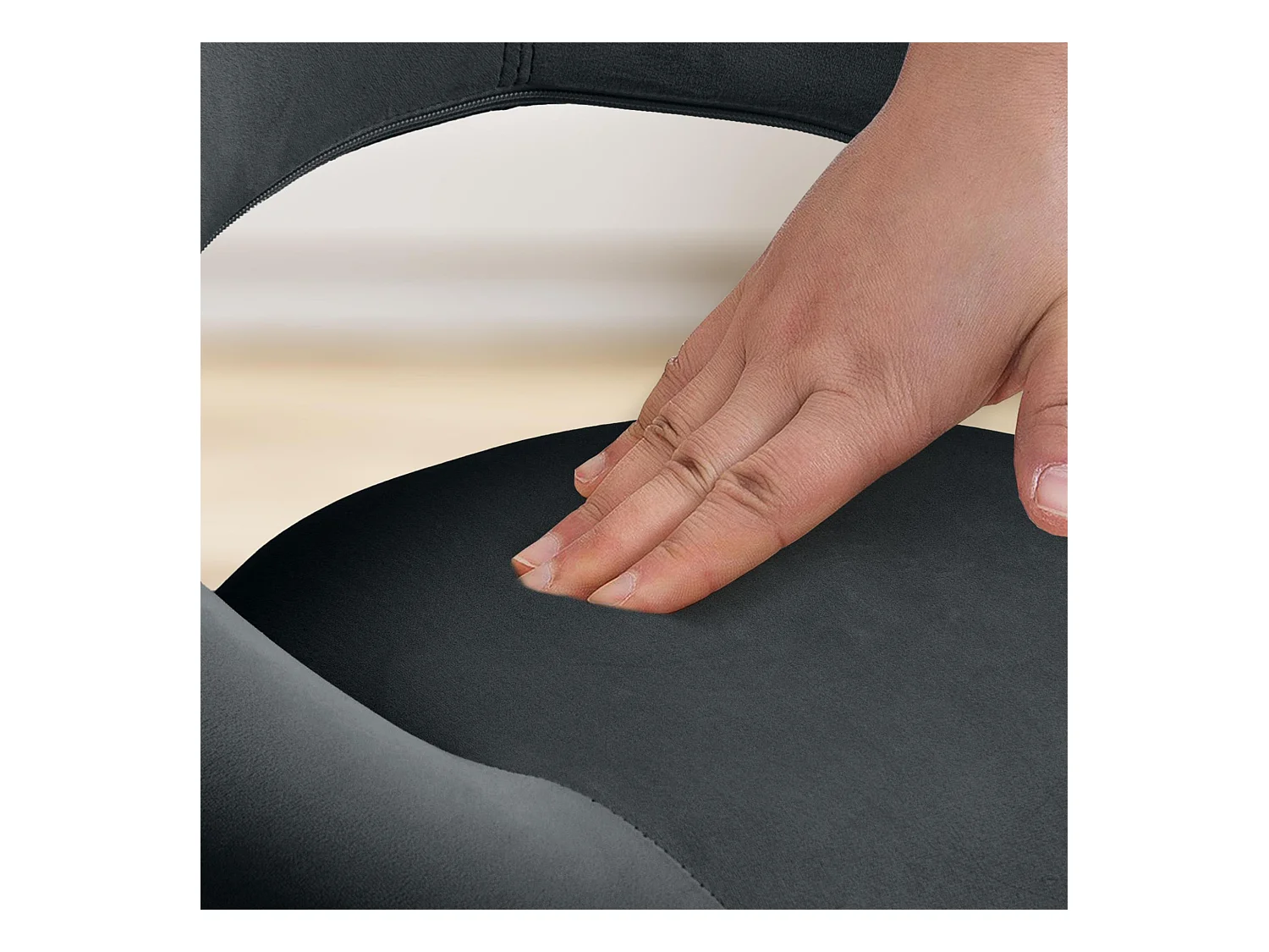 Tabouret de bar - Velours & Noir - Noir - Olinda