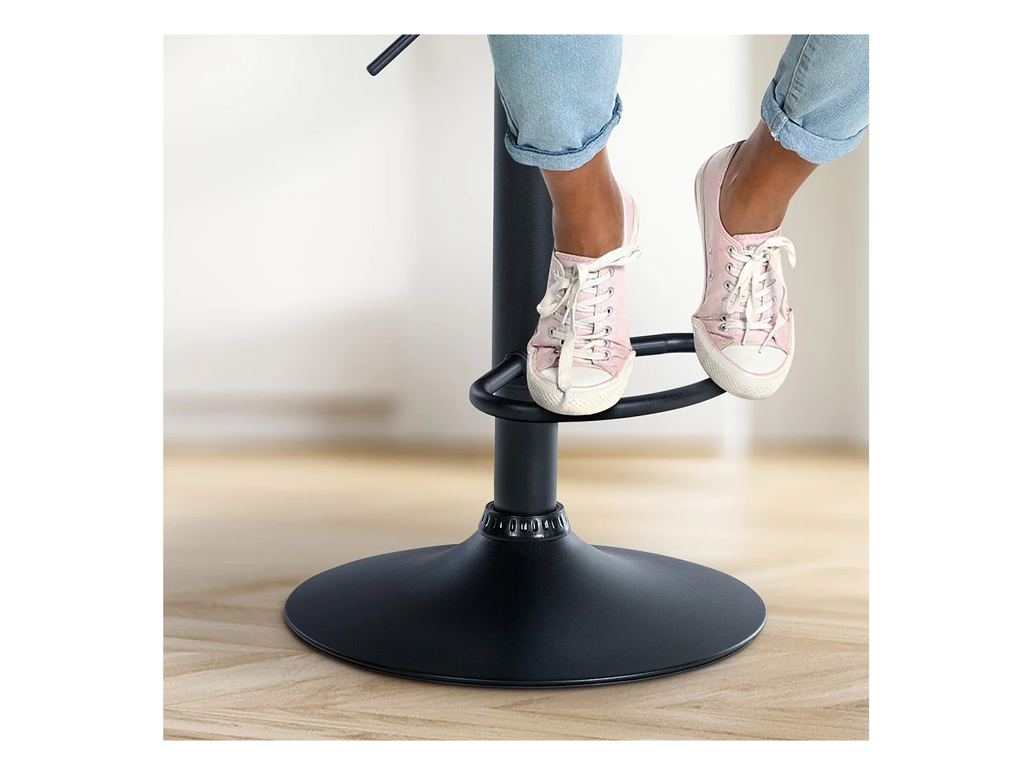 Tabouret de bar - Velours & Noir - Noir - Olinda