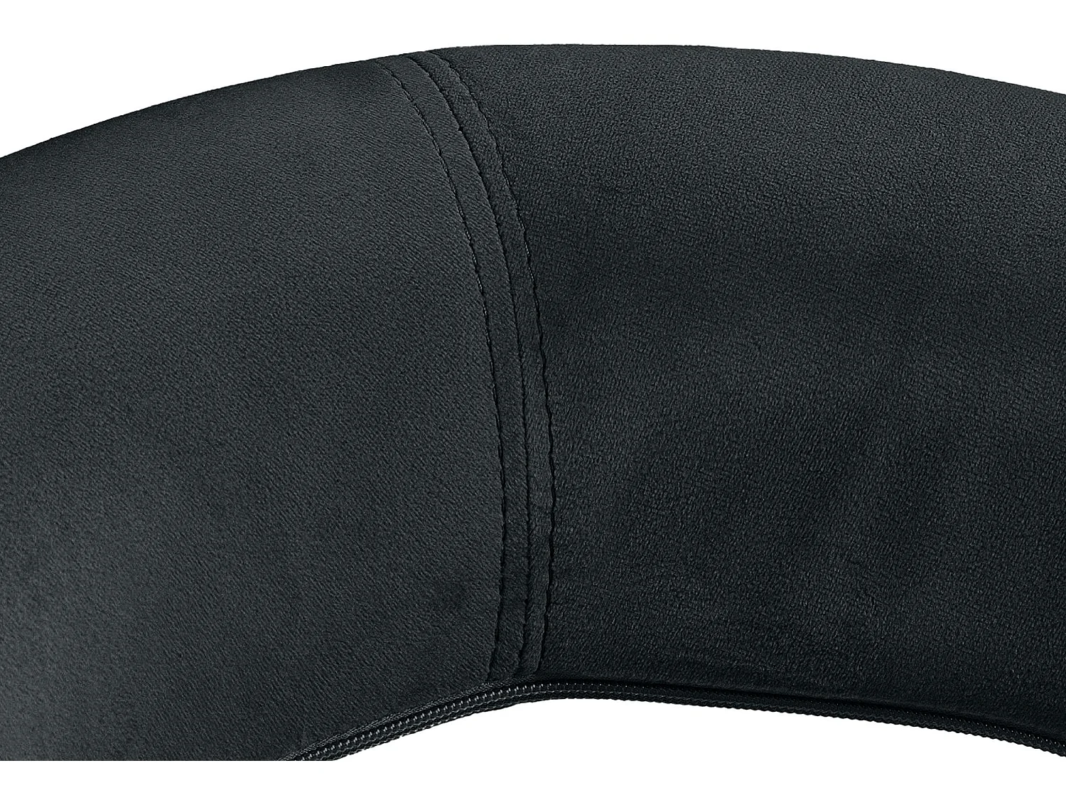 Tabouret de bar - Velours & Noir - Noir - Olinda