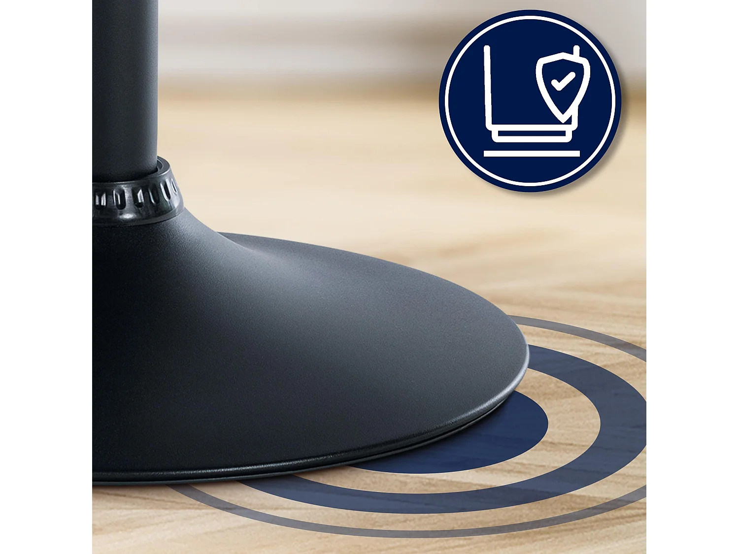 Tabouret de bar - Velours & Noir - Noir - Olinda