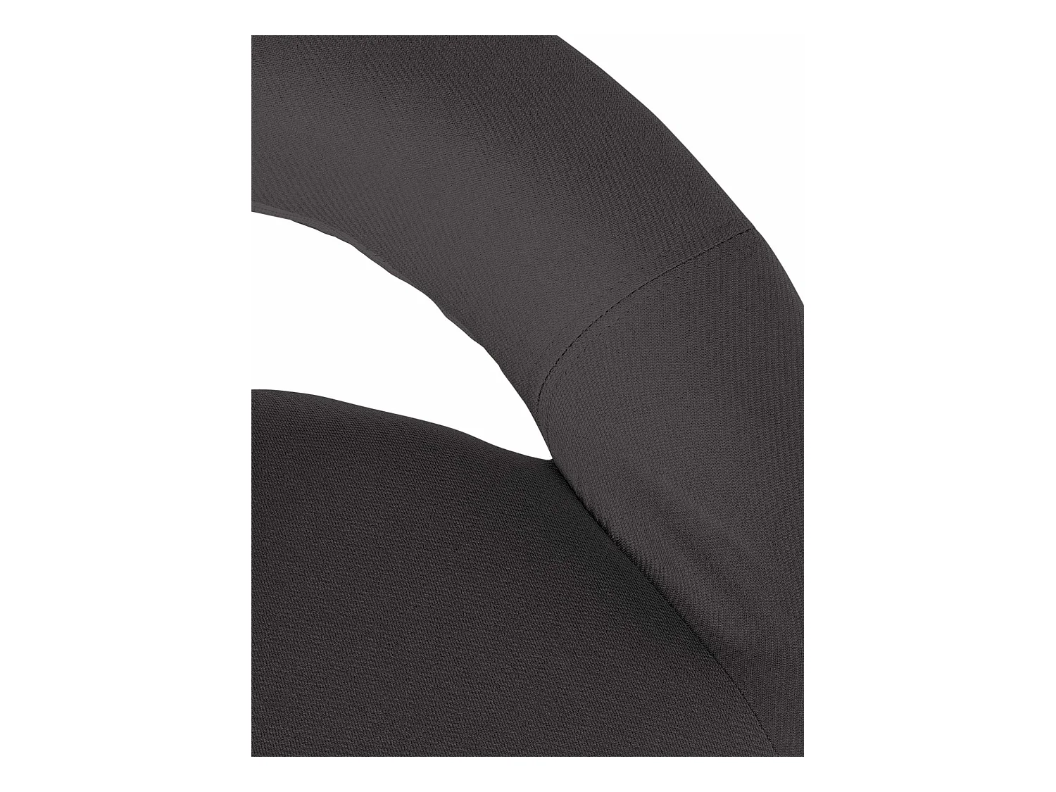 Lot de 2  Tabouret de bar - Tissu & Noir - Gris foncé - Olinda