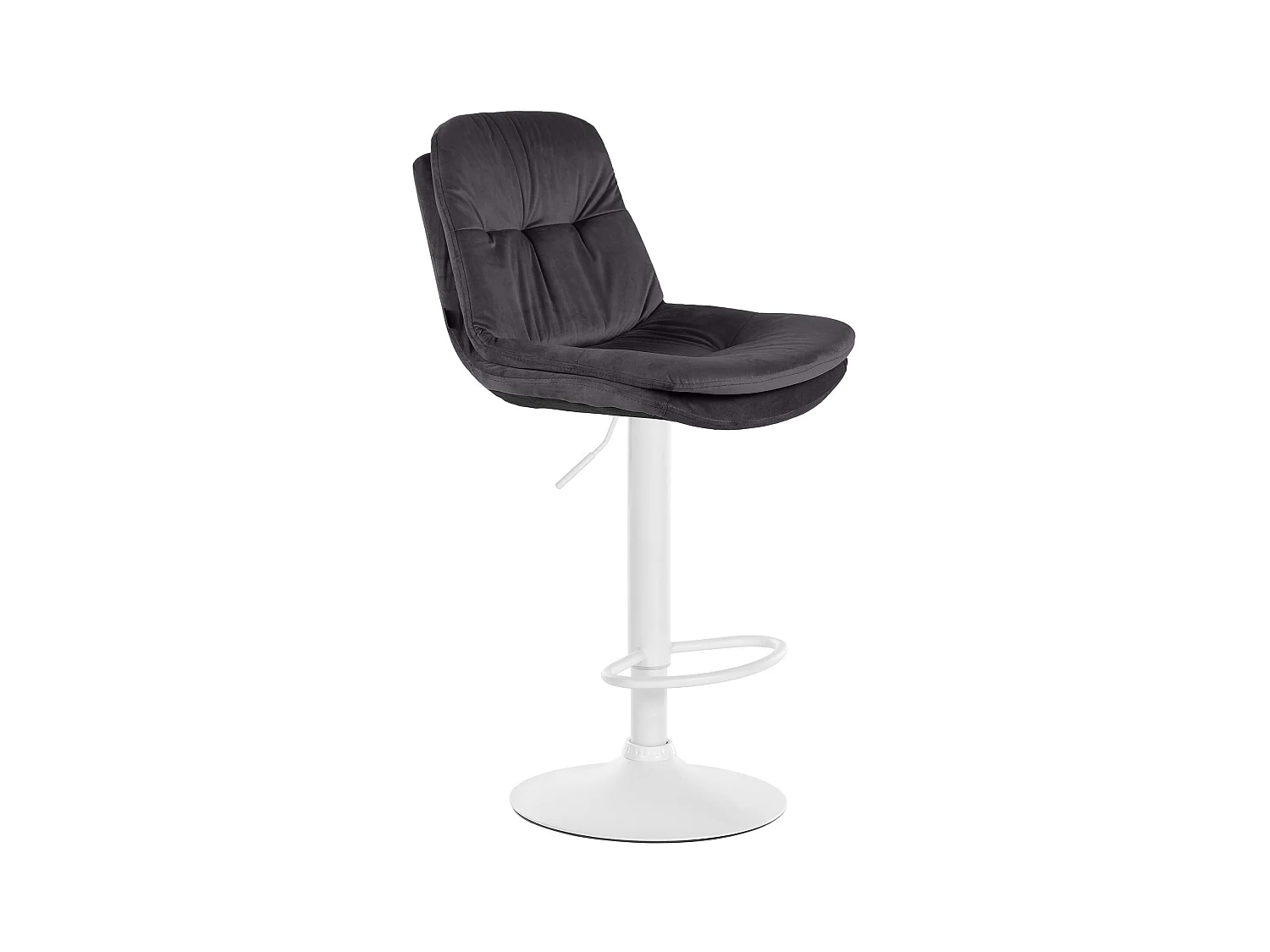 Tabouret de bar - Velours - Noir - Laurel