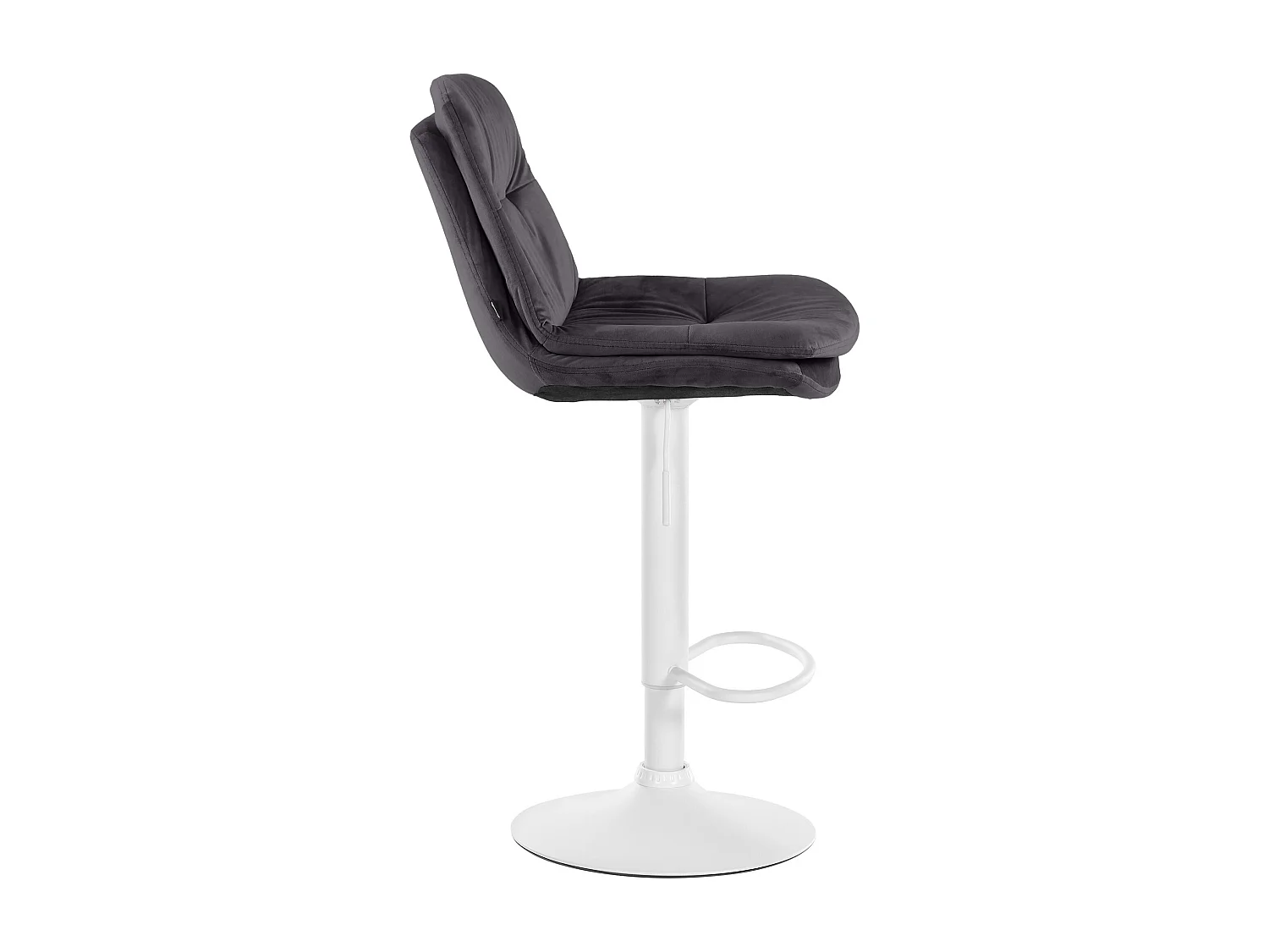 Tabouret de bar - Velours - Noir - Laurel
