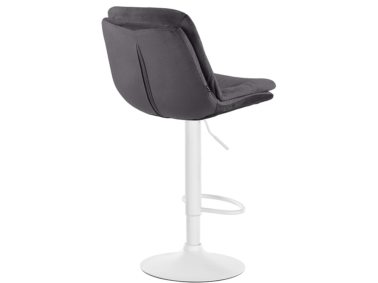 Tabouret de bar - Velours - Noir - Laurel