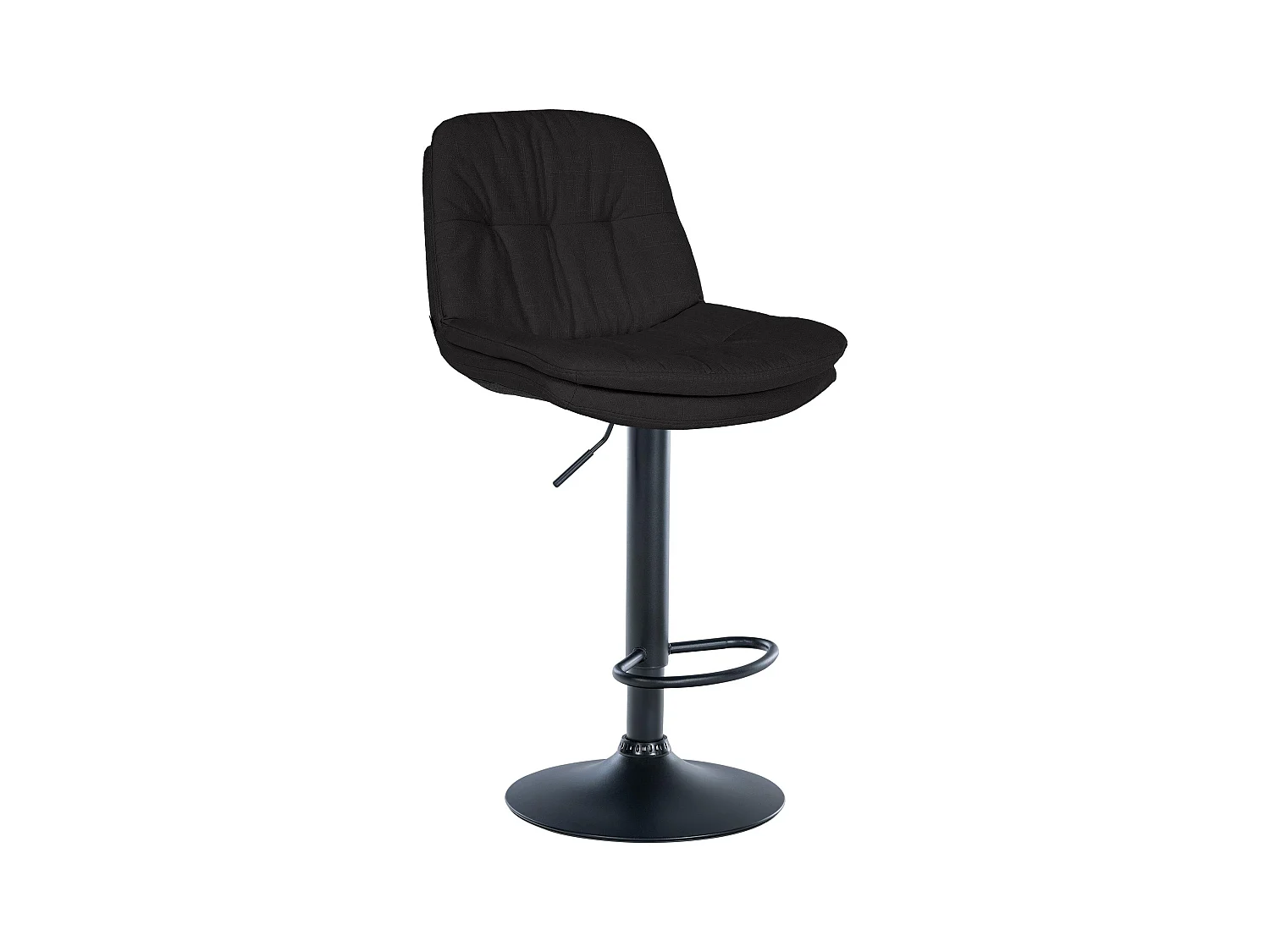Tabouret de bar - Tissu - Noir - Laurel