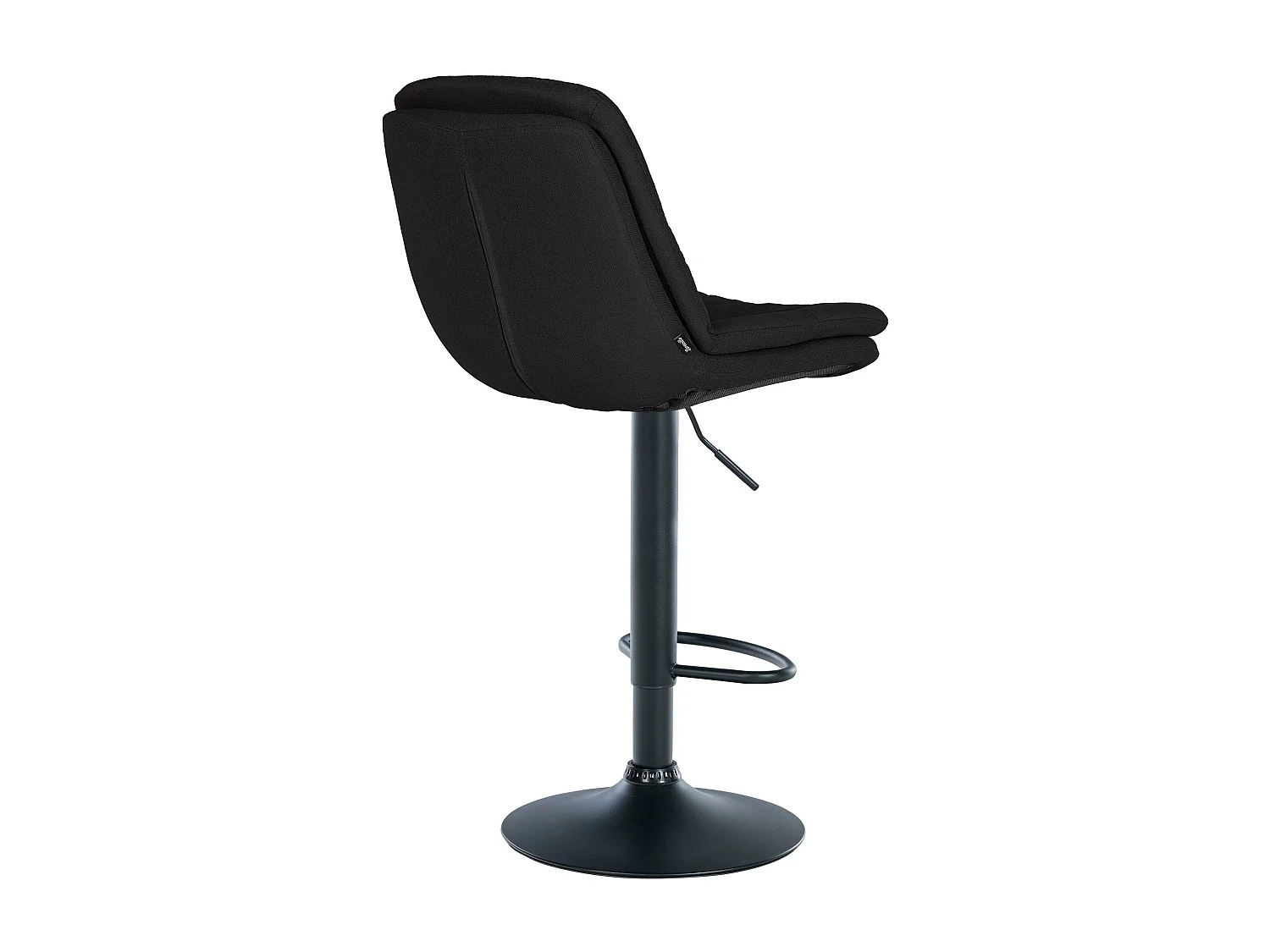 Tabouret de bar - Tissu - Noir - Laurel