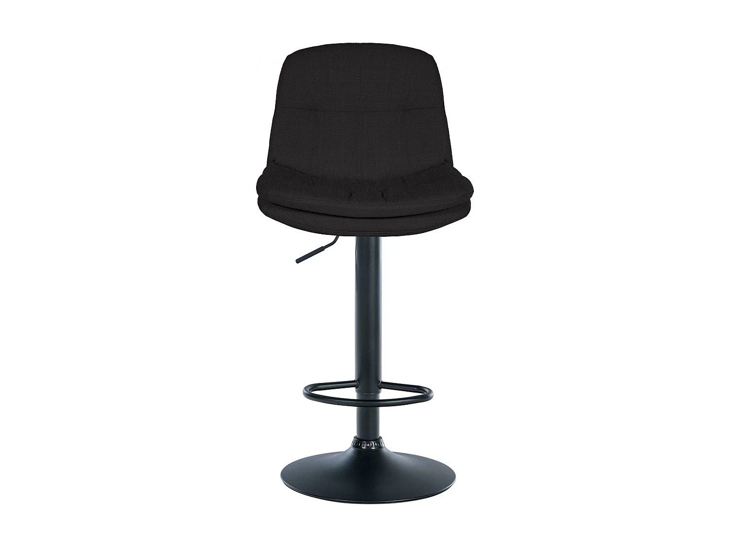 Tabouret de bar - Tissu - Noir - Laurel
