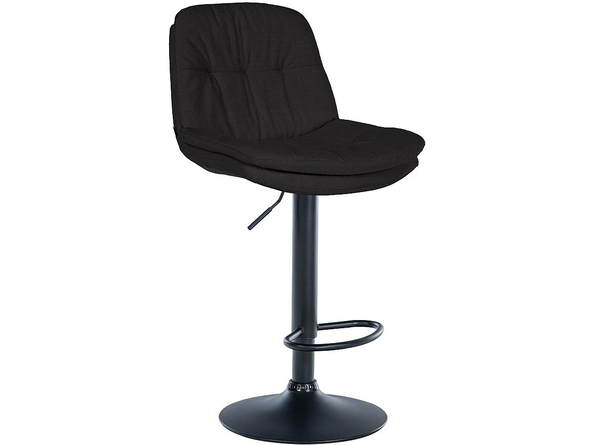 Tabouret de bar - Tissu - Noir - Laurel