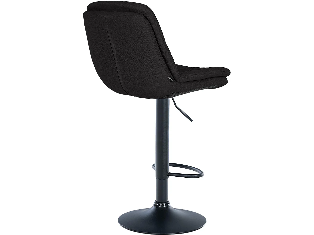 Tabouret de bar - Tissu - Noir - Laurel