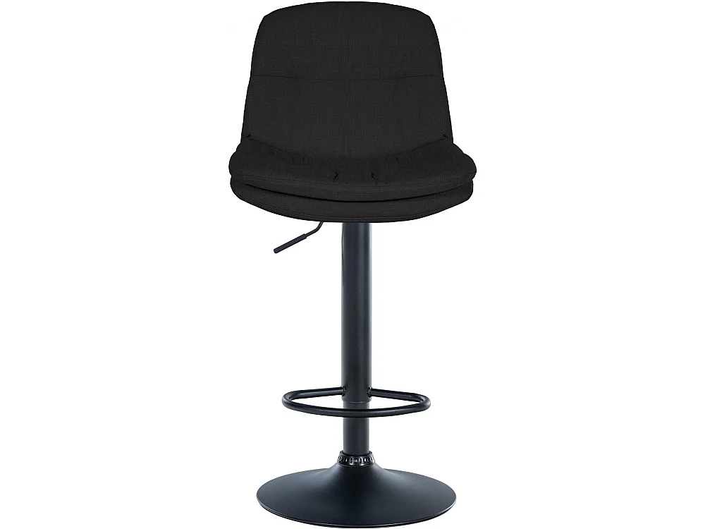 Tabouret de bar - Tissu - Noir - Laurel