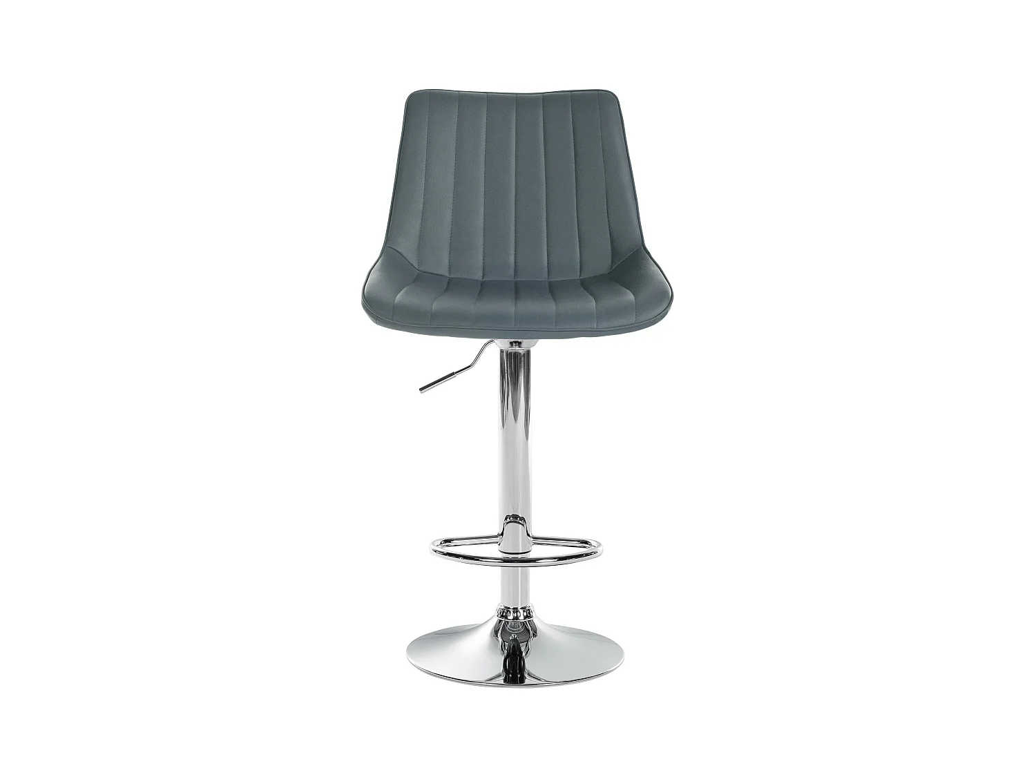 Lot de 2  Tabouret de bar - Similicuir - Gris - Toni