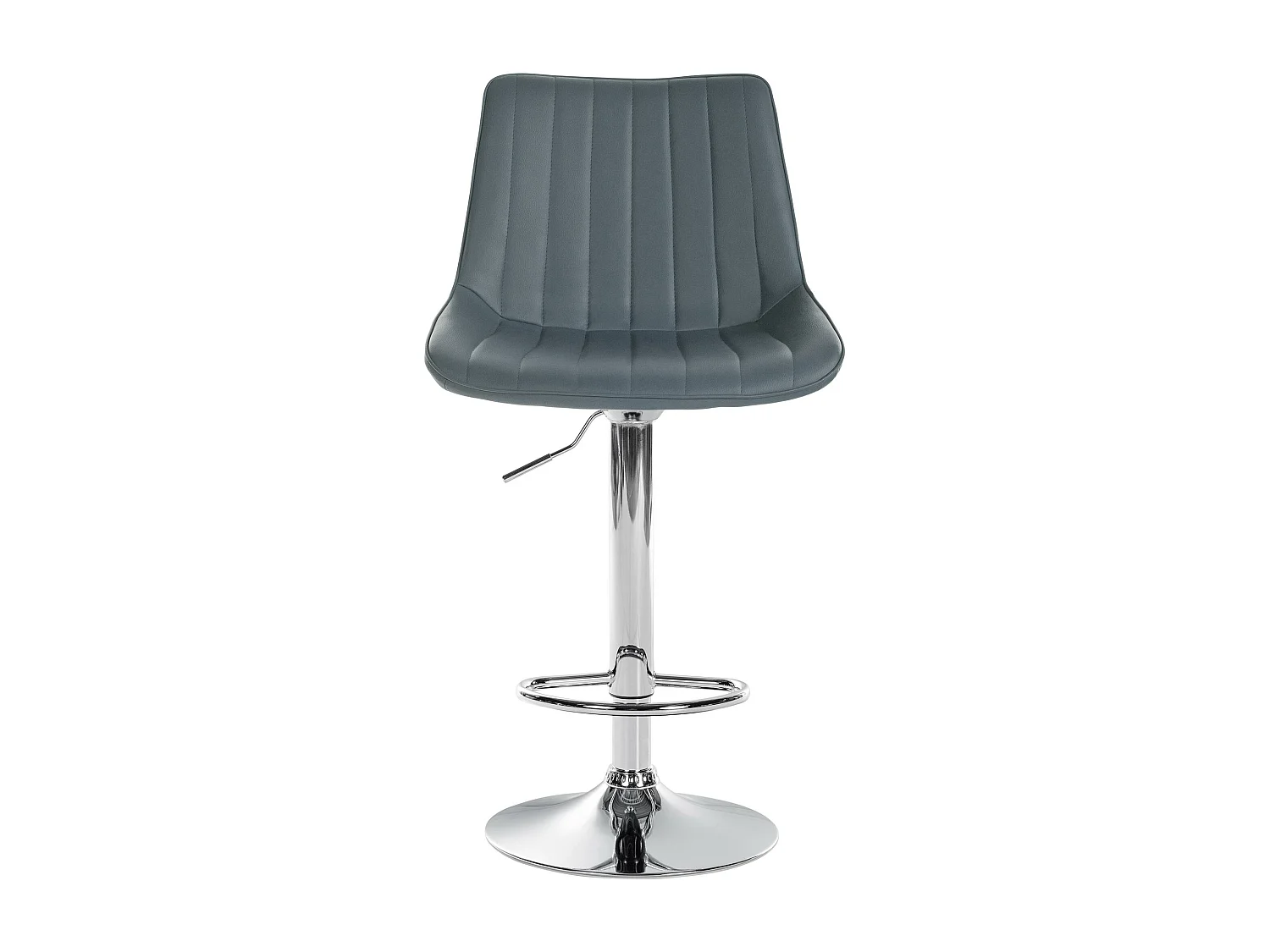 Lot de 2  Tabouret de bar - Similicuir - Gris - Toni