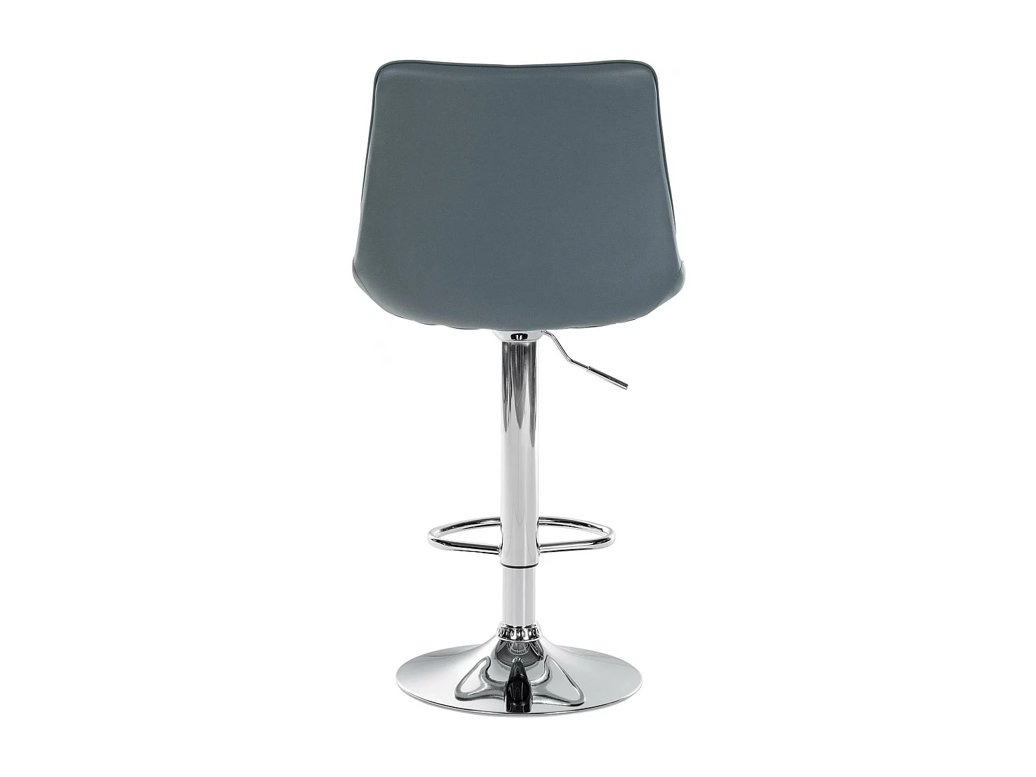 Lot de 2  Tabouret de bar - Similicuir - Gris - Toni