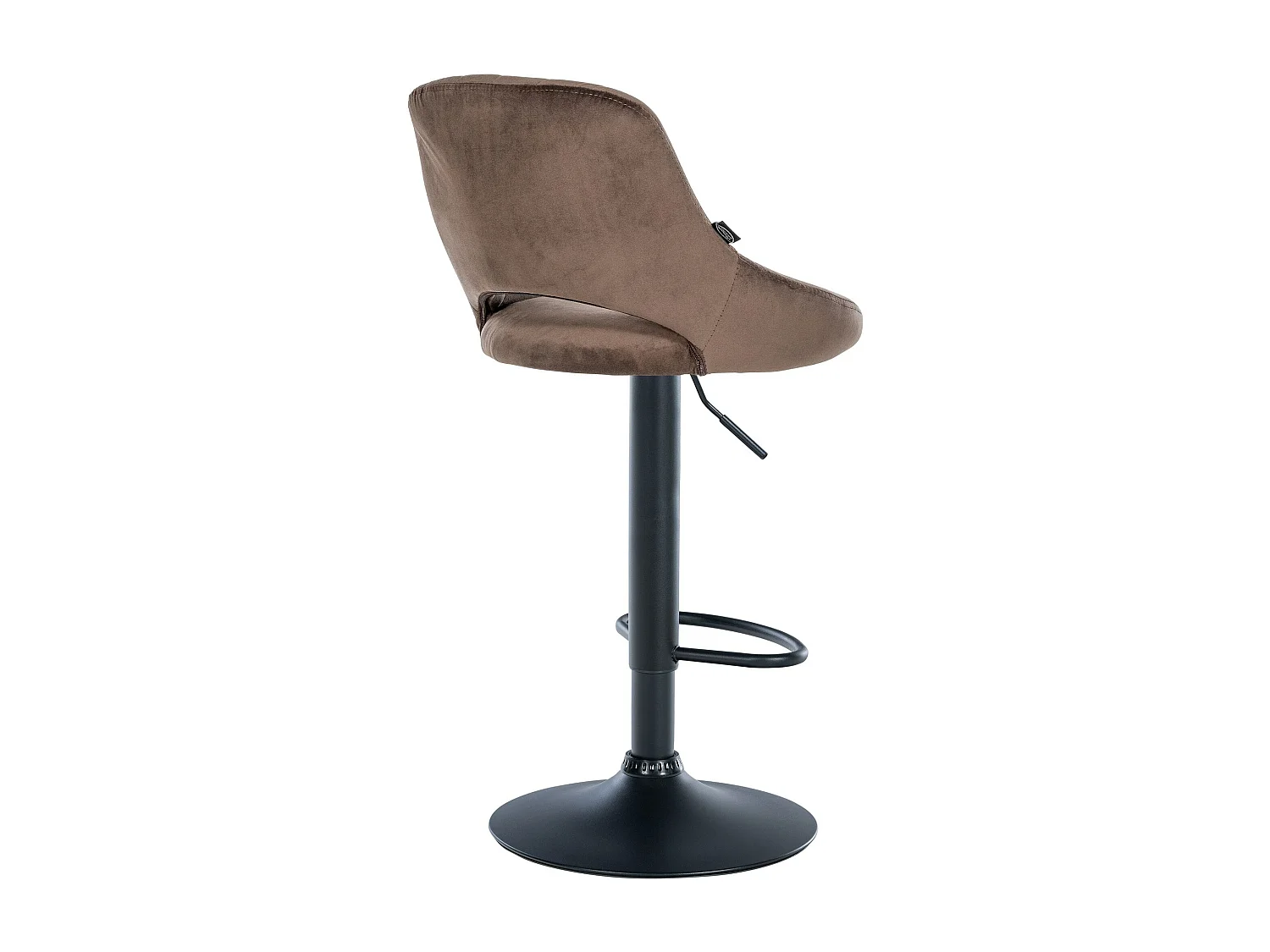 Tabouret de bar - Velours & Noir - Marron - Milet