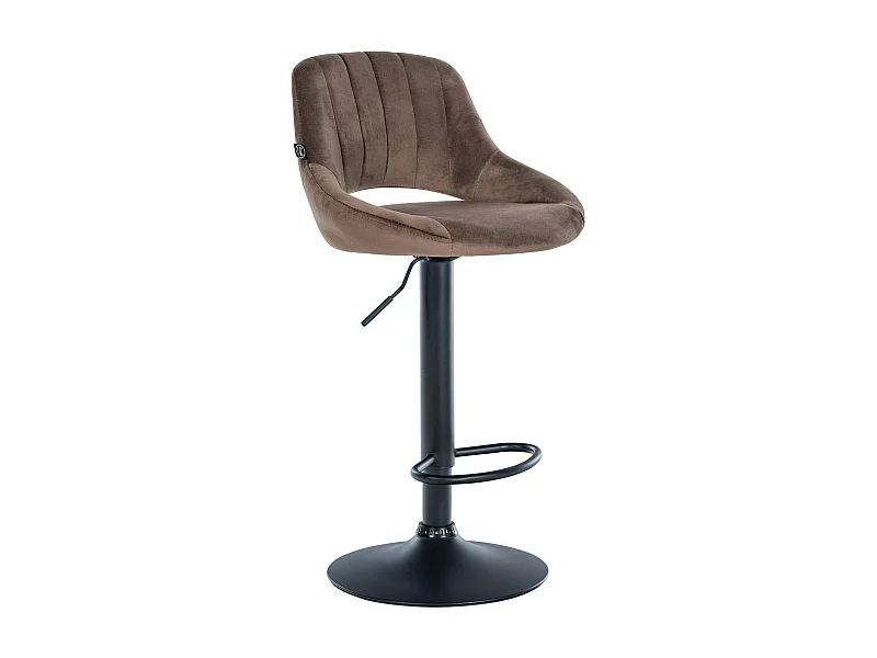 Tabouret de bar - Velours & Noir - Marron - Milet