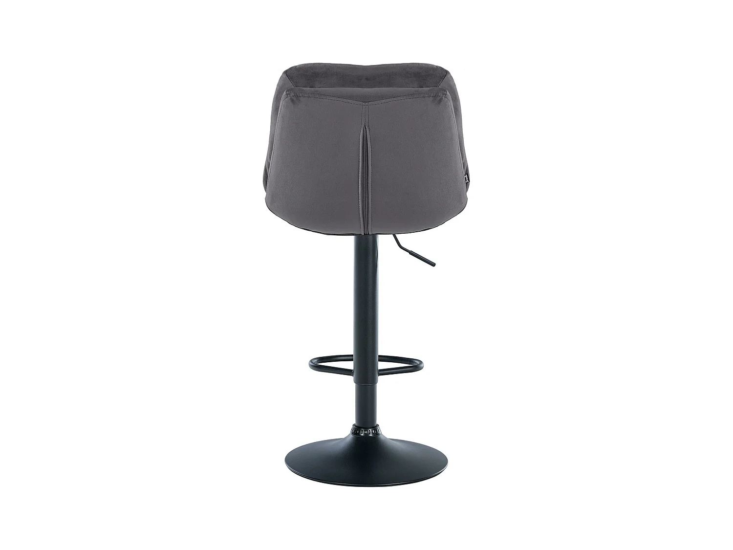Tabouret de bar - Velours - Gris foncé - Laurel