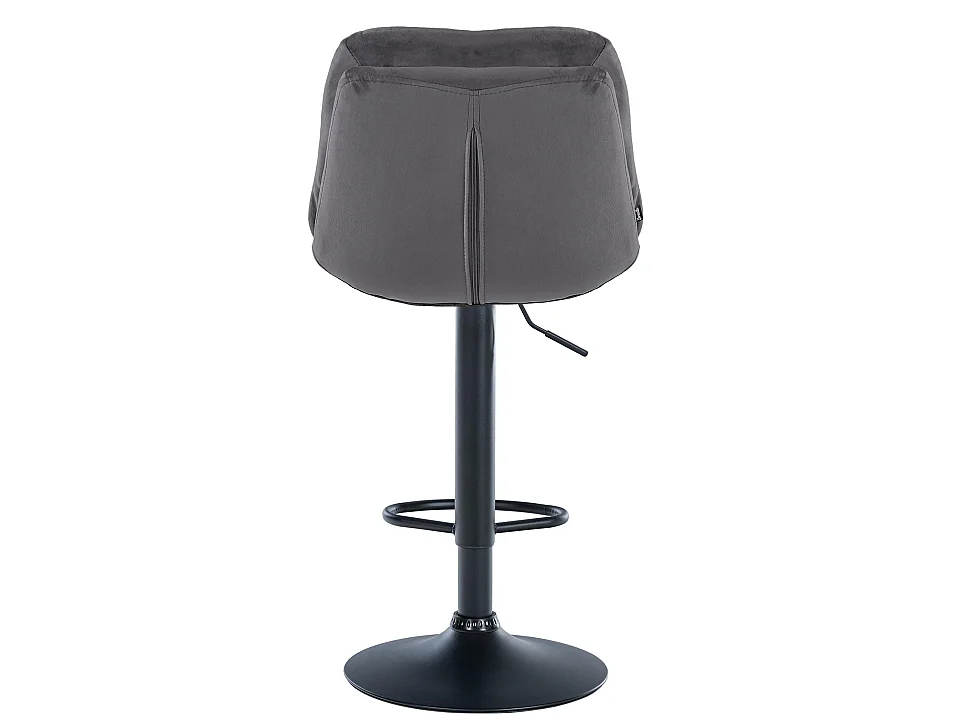 Tabouret de bar - Velours - Gris foncé - Laurel