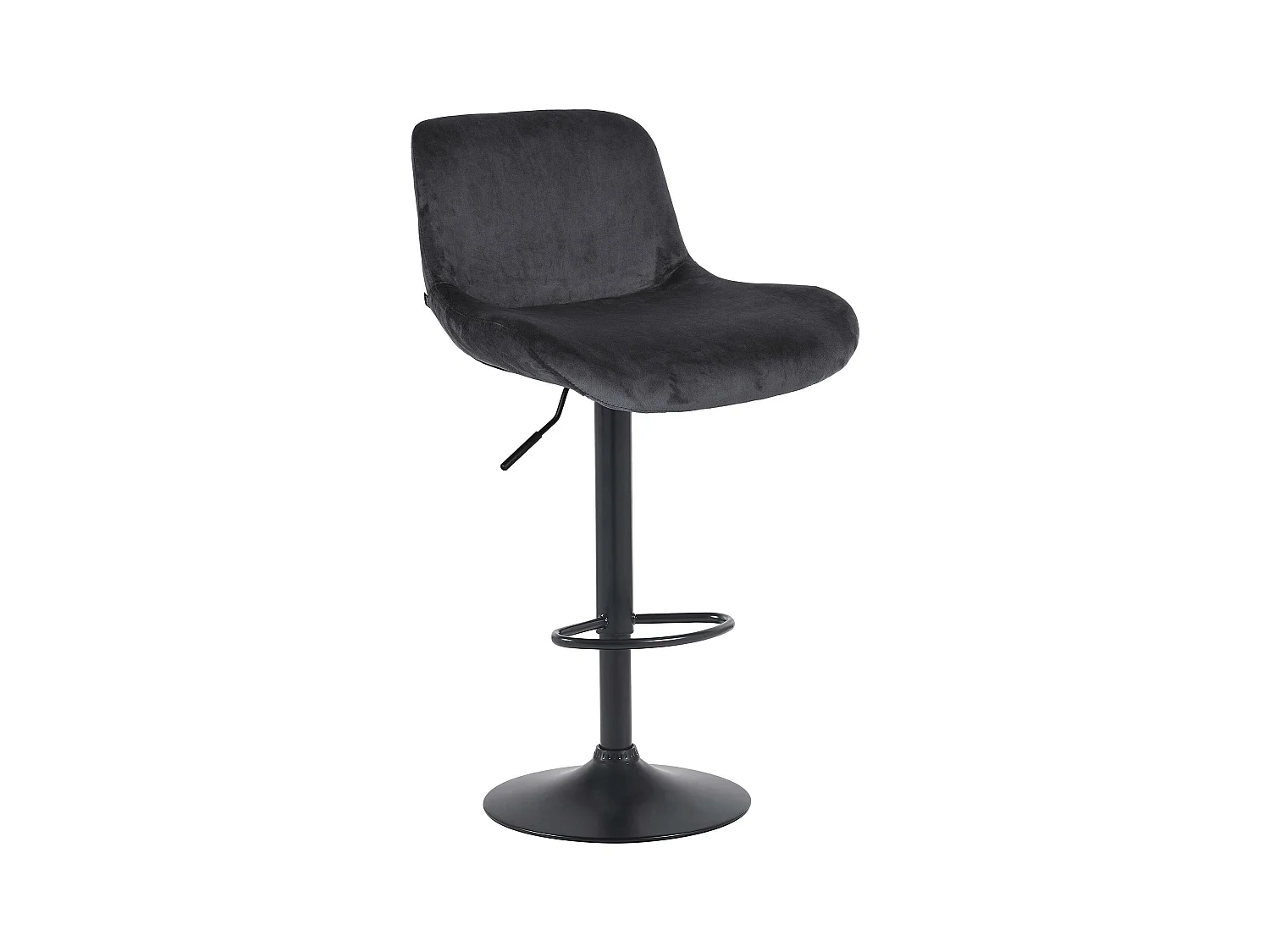 Tabouret de bar - Velours - Noir - Solon