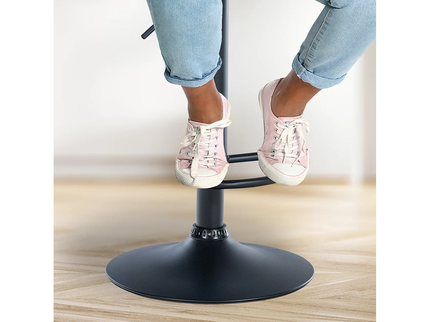 Tabouret de bar - Velours - Noir - Solon