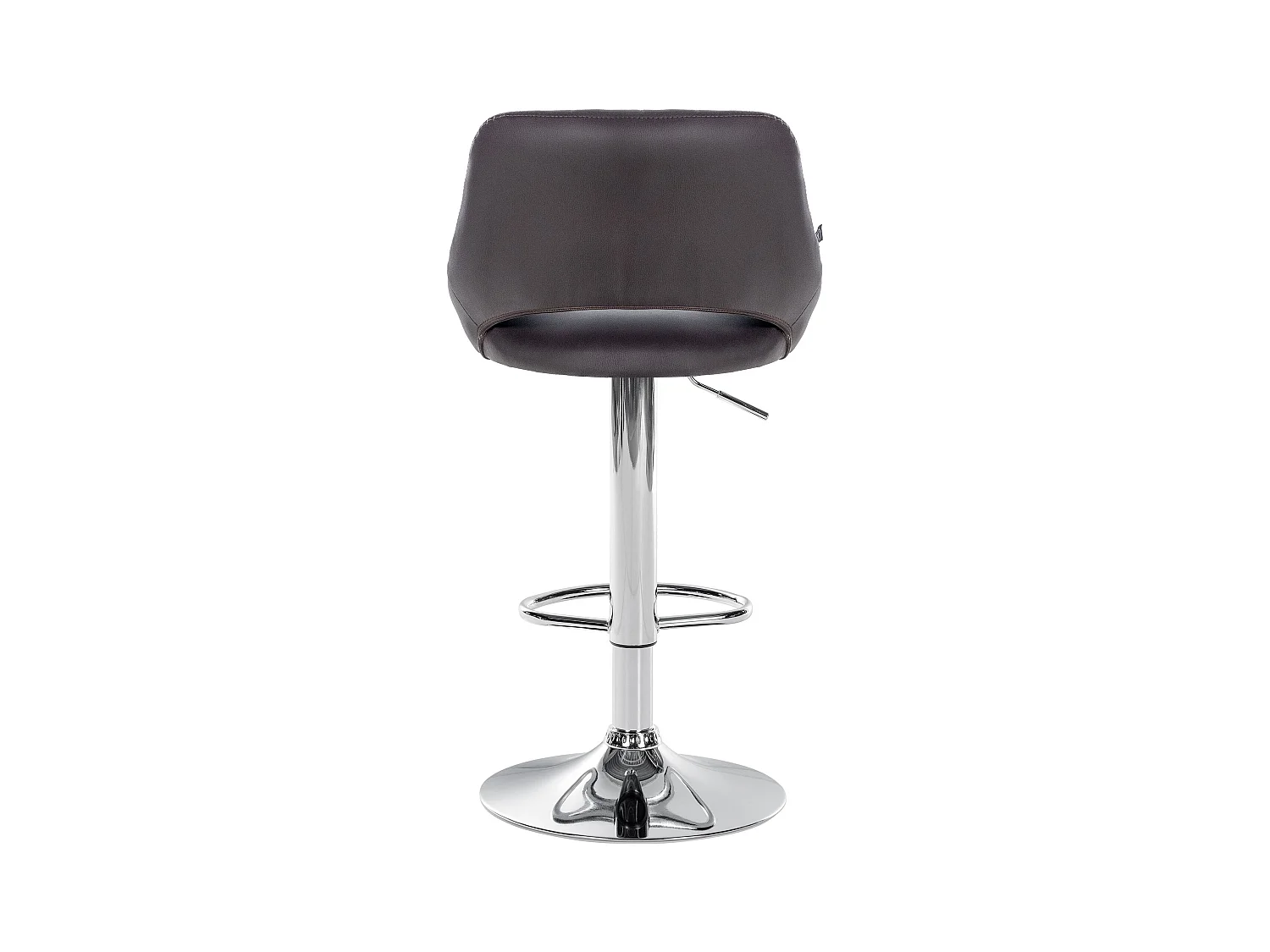 Tabouret de bar - Similicuir & Chrome - Marron - Milet