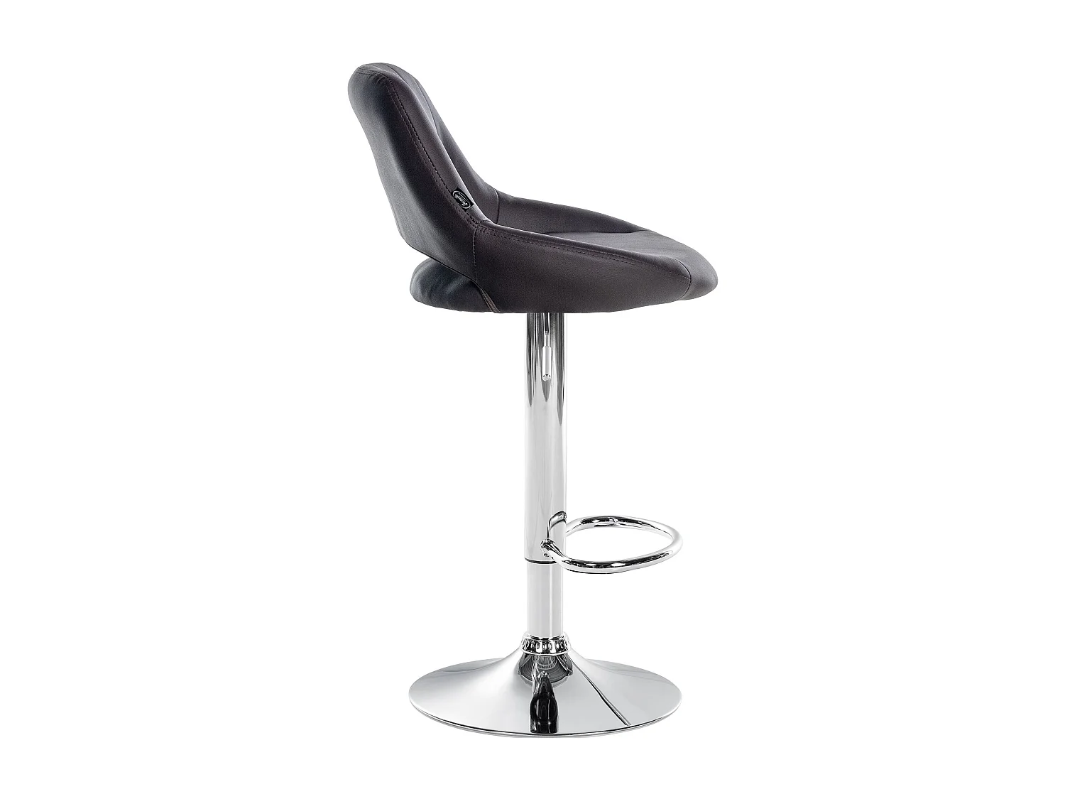 Tabouret de bar - Similicuir & Chrome - Marron - Milet