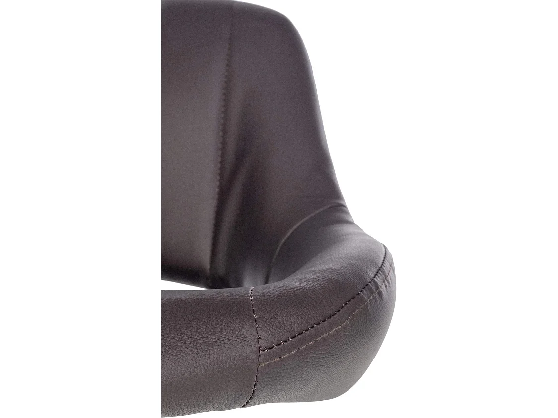 Tabouret de bar - Similicuir & Chrome - Marron - Milet