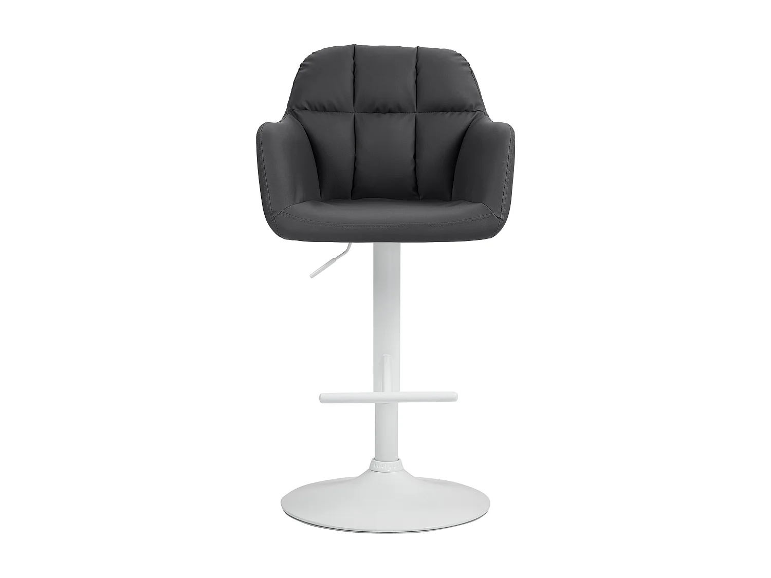 Tabouret de bar - Similicuir - Noir - Natoma