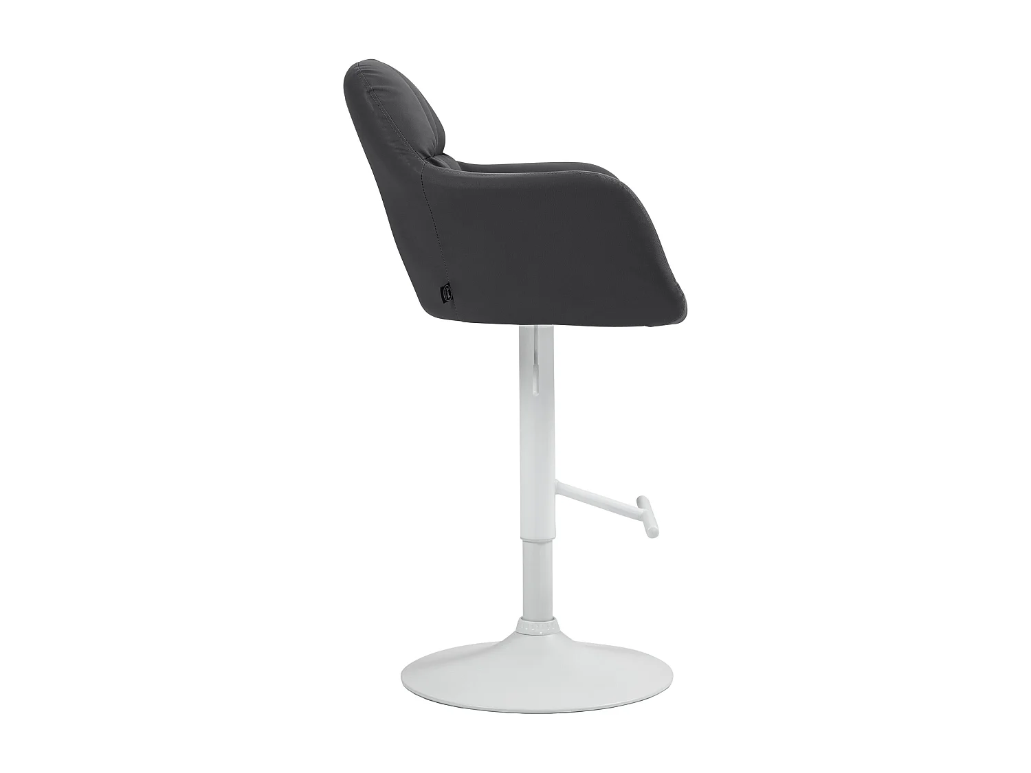 Tabouret de bar - Similicuir - Noir - Natoma