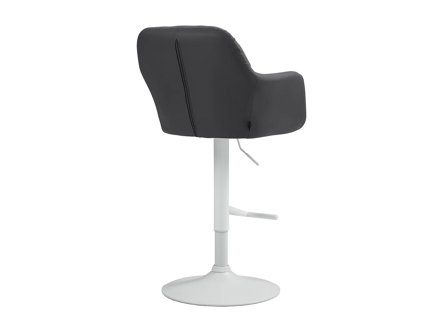 Tabouret de bar - Similicuir - Noir - Natoma