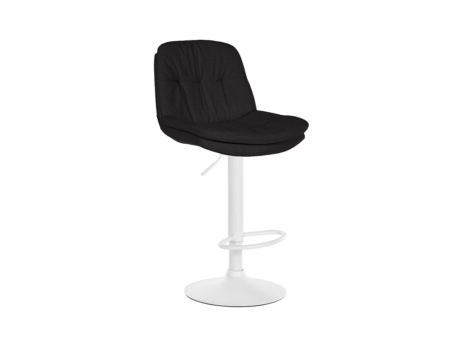 Tabouret de bar - Tissu - Noir - Laurel