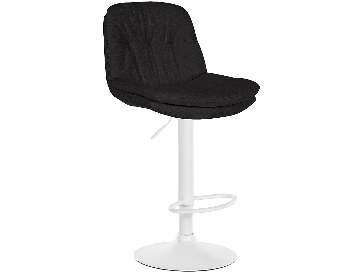 Tabouret de bar - Tissu - Noir - Laurel