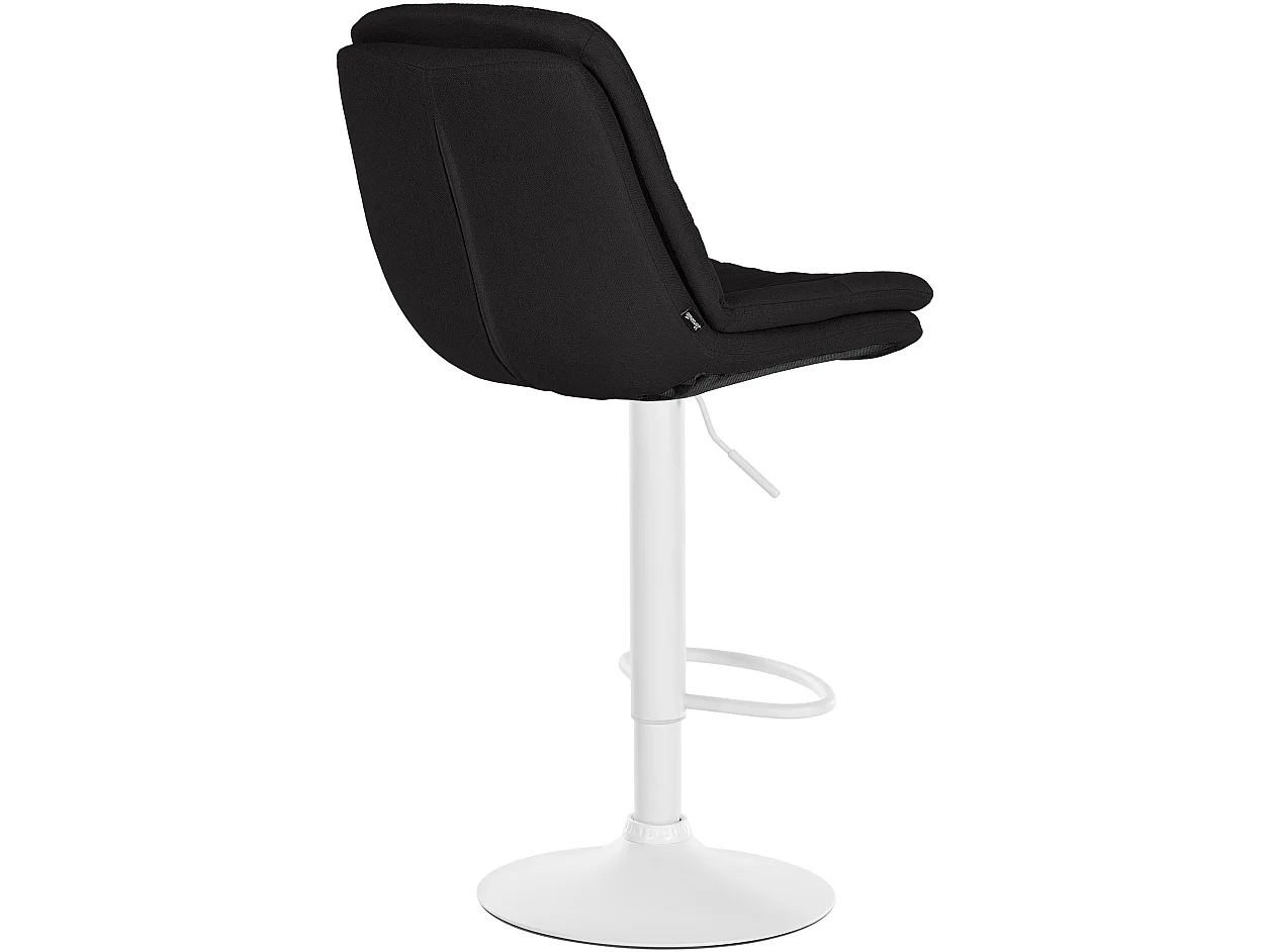 Tabouret de bar - Tissu - Noir - Laurel