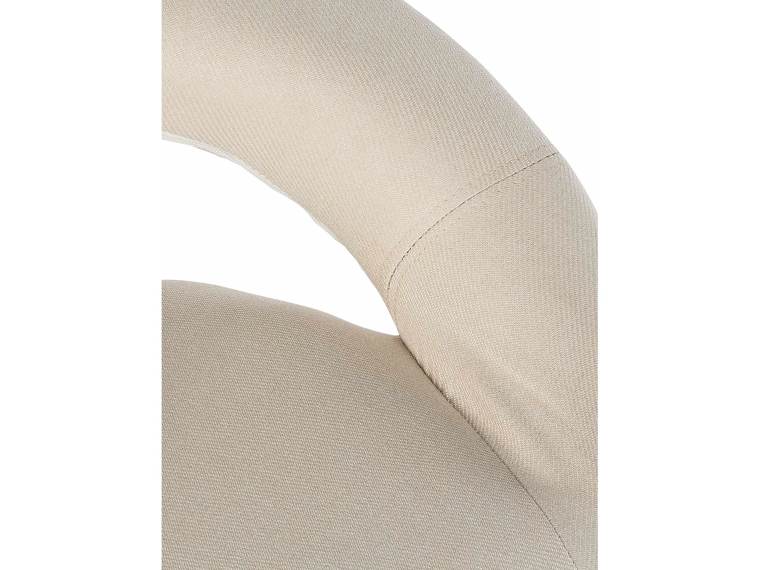 Tabouret de bar - Tissu & Noir - Crème - Olinda