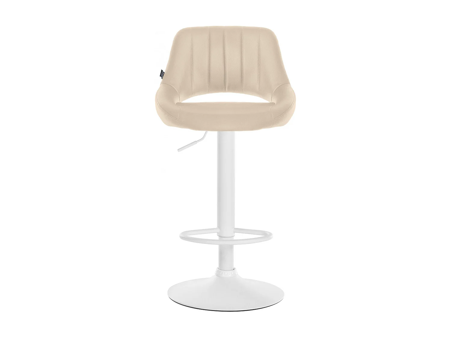 Lot de 2  Tabouret de bar - Similicuir - Crème - Milet