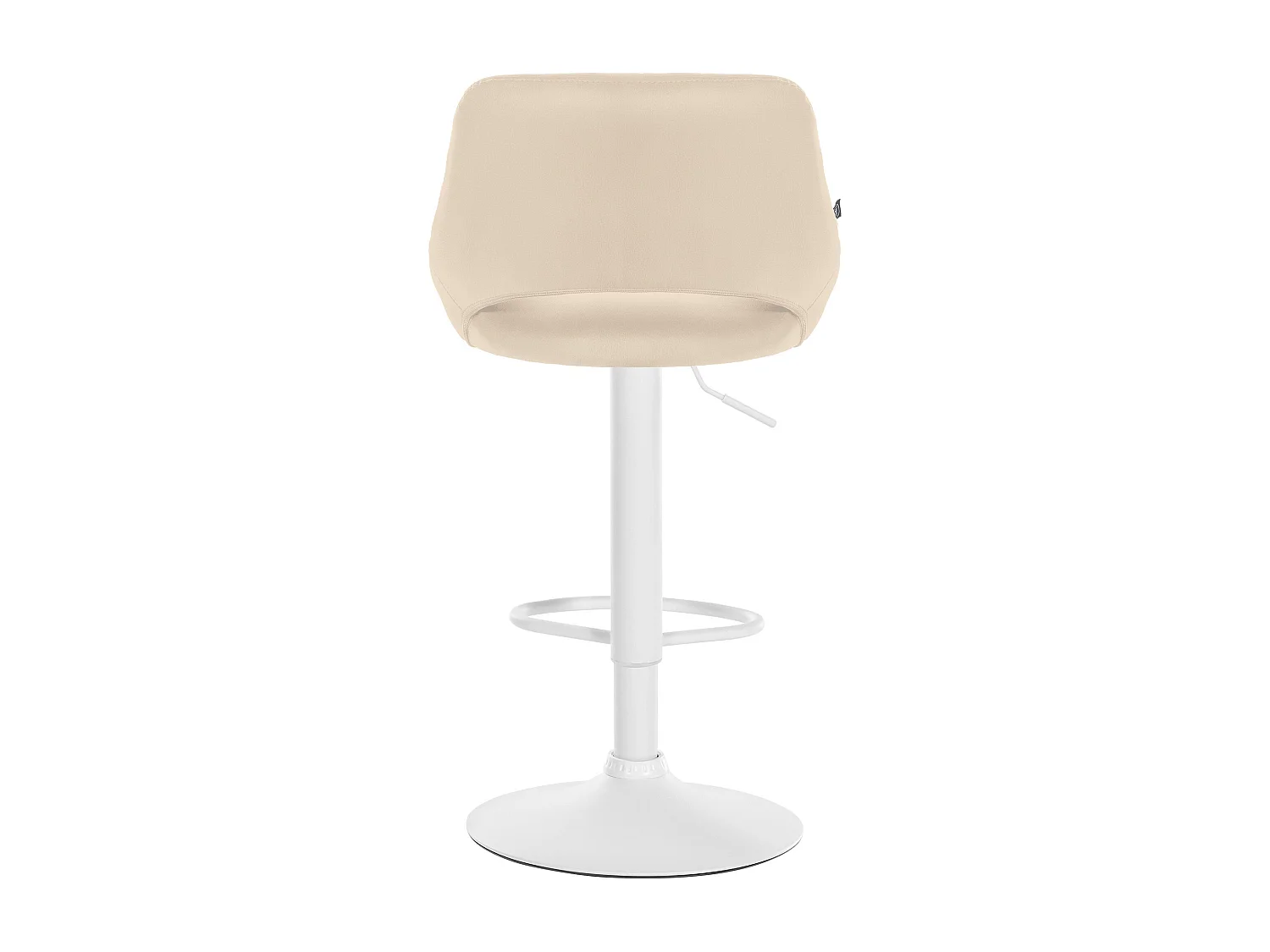 Lot de 2  Tabouret de bar - Similicuir - Crème - Milet