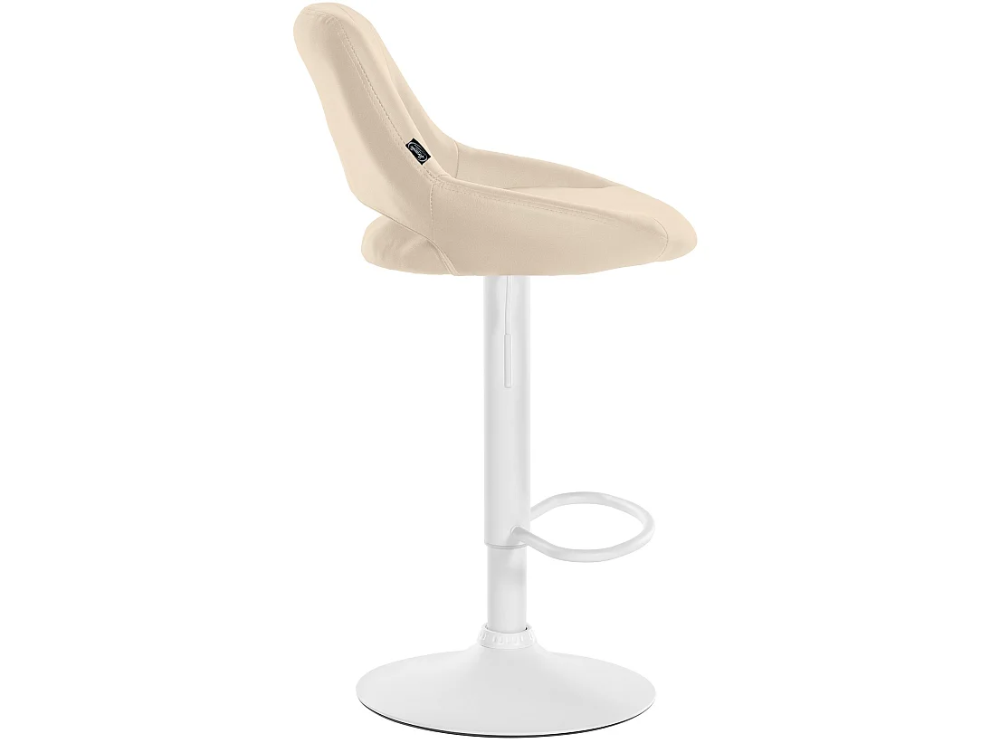 Lot de 2  Tabouret de bar - Similicuir - Crème - Milet