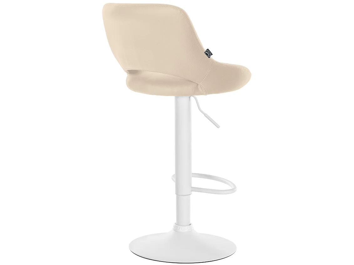 Lot de 2  Tabouret de bar - Similicuir - Crème - Milet