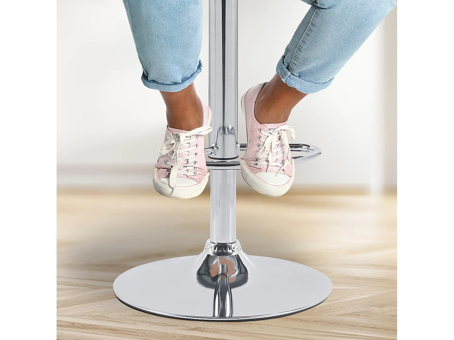 Tabouret de bar - Velours - Gris foncé - Solon