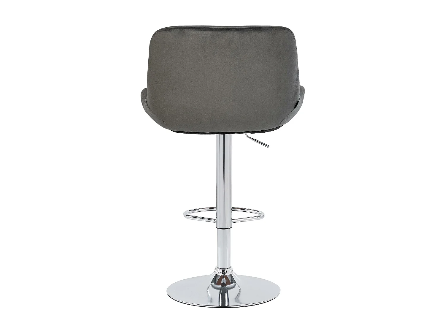 Tabouret de bar - Velours - Gris foncé - Solon